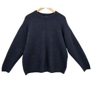 Lululemon Mens L Alpaca Wool Blend Crewneck Sweater in Heathered True Navy